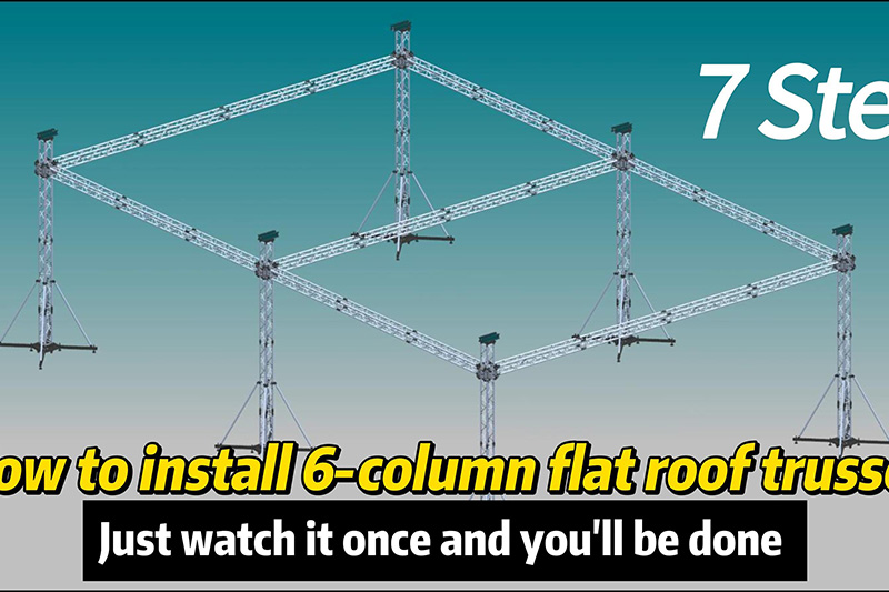 How to install 6-column flat roof trusses