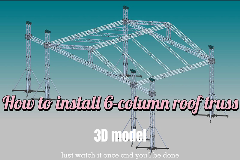 How to install 6-column roof trusses