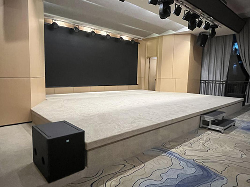 Stage floor material installation methods