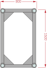 Spigot Truss S80150-H Size