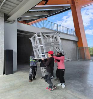 Giant Parthenon style stage trusses in Philippine Olympic City Structural Design