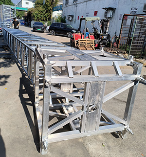 Giant Parthenon style stage trusses in Philippine Olympic City Structural Design